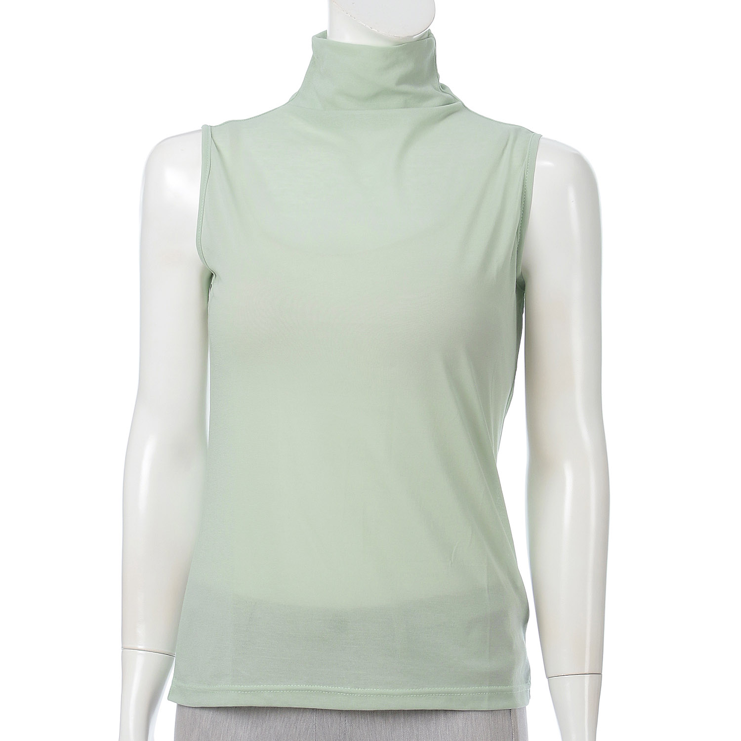 【Insta Live】スーパーソフトボトルネックノースリーブカットソー - 画像14