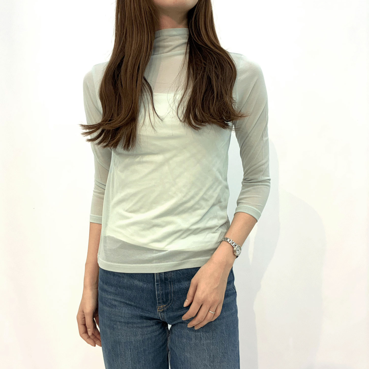 スーパーソフトボトルネック7分袖プルオーバー - 画像5