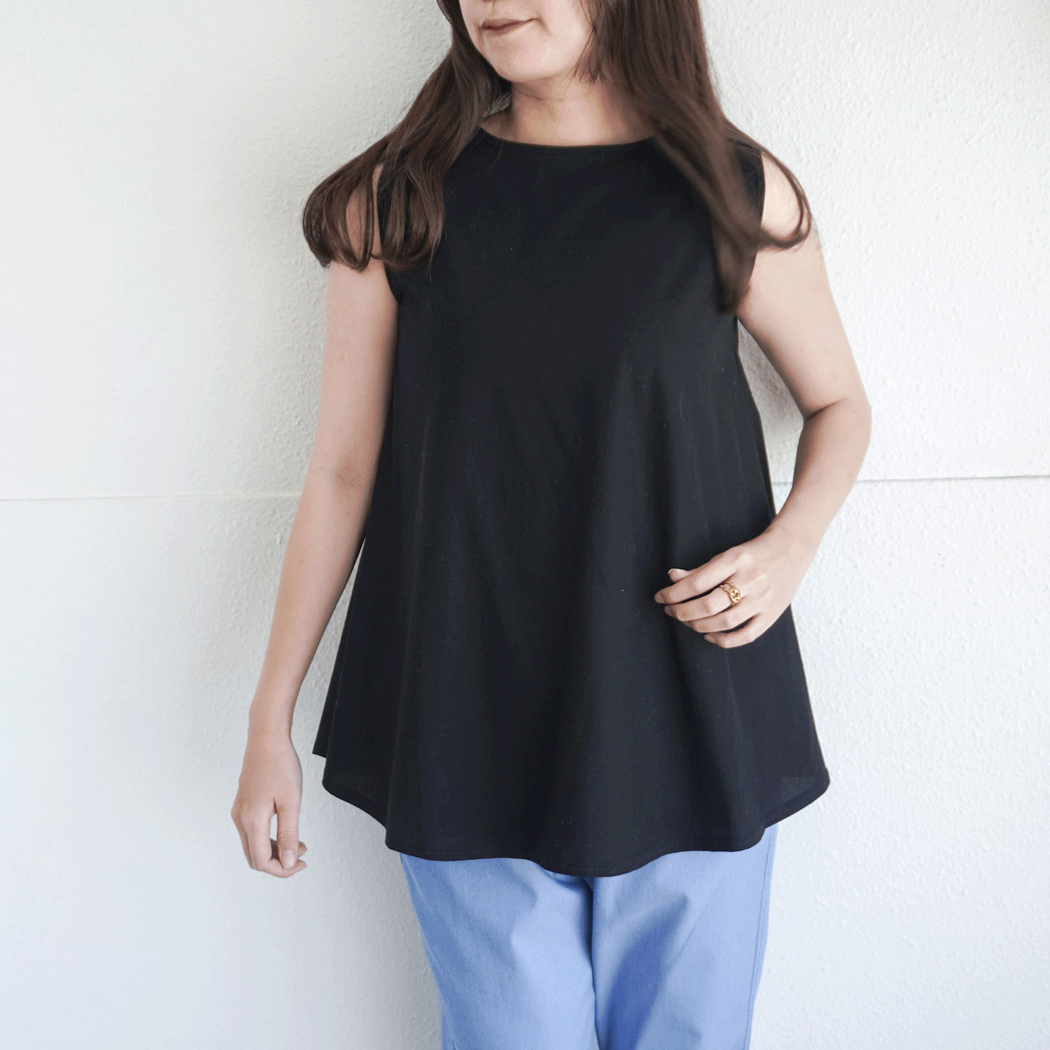 クールフレアーノースリーブカットソー - 画像3