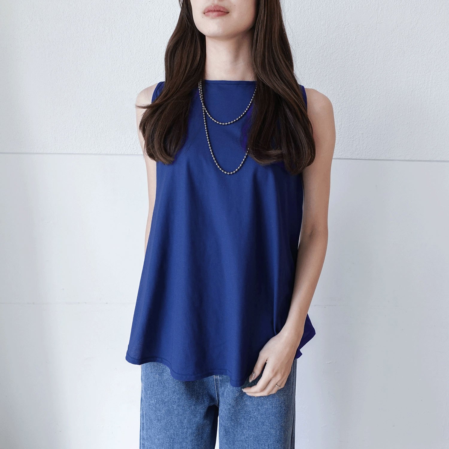 クールフレアーノースリーブカットソー