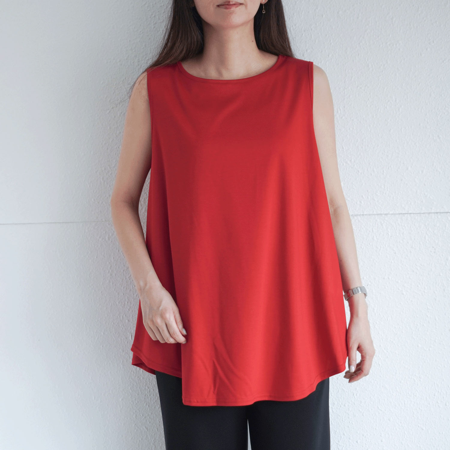 【Insta Live】ナノシアドレープノースリーブカットソー - 画像12