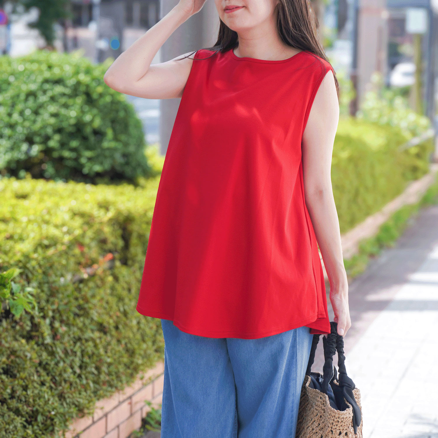 【Insta Live】ナノシアドレープノースリーブカットソー - 画像8