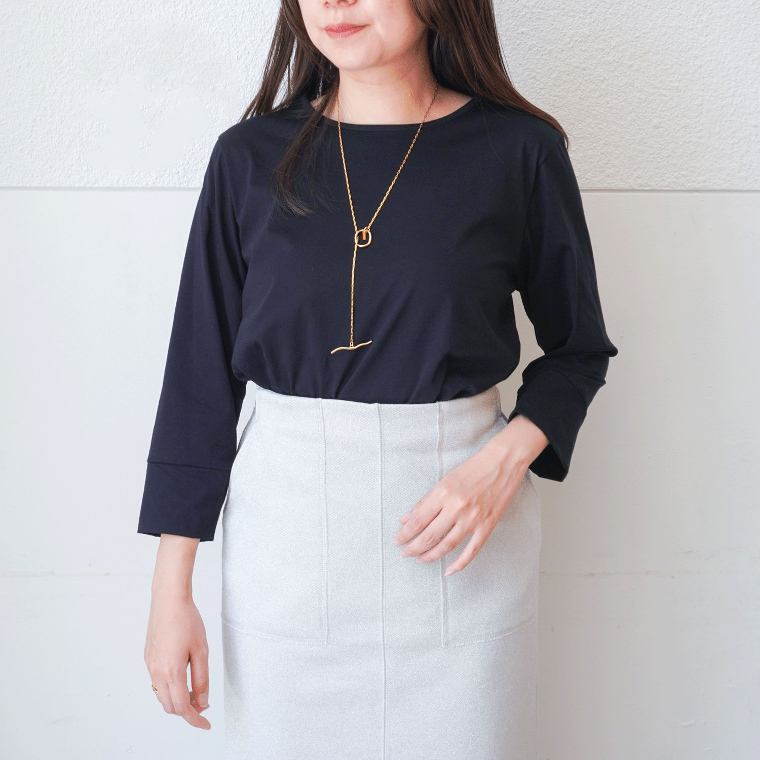 プリマシャインドレープ8分袖チュニック - 画像40