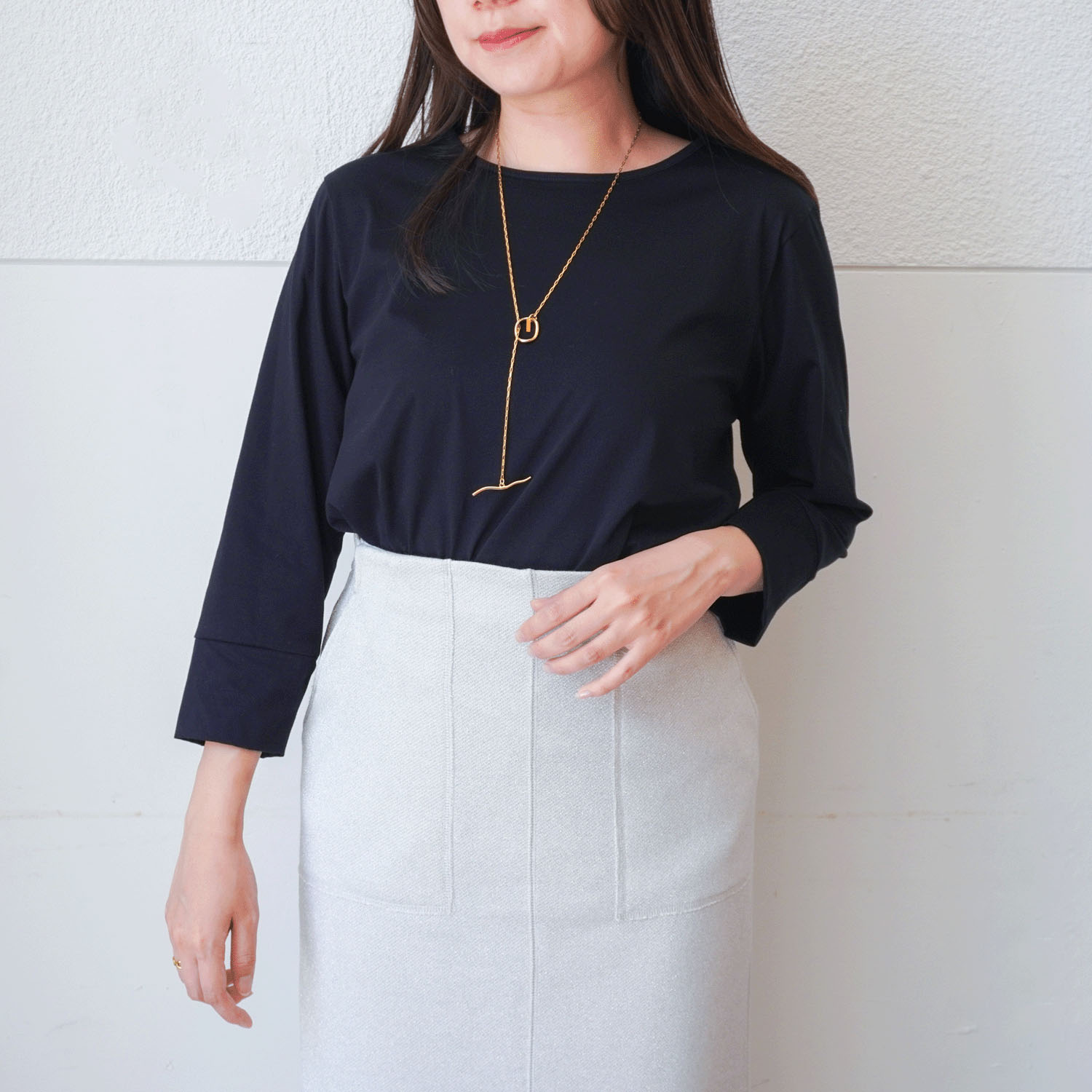 プリマシャインドレープ8分袖チュニック - 画像41