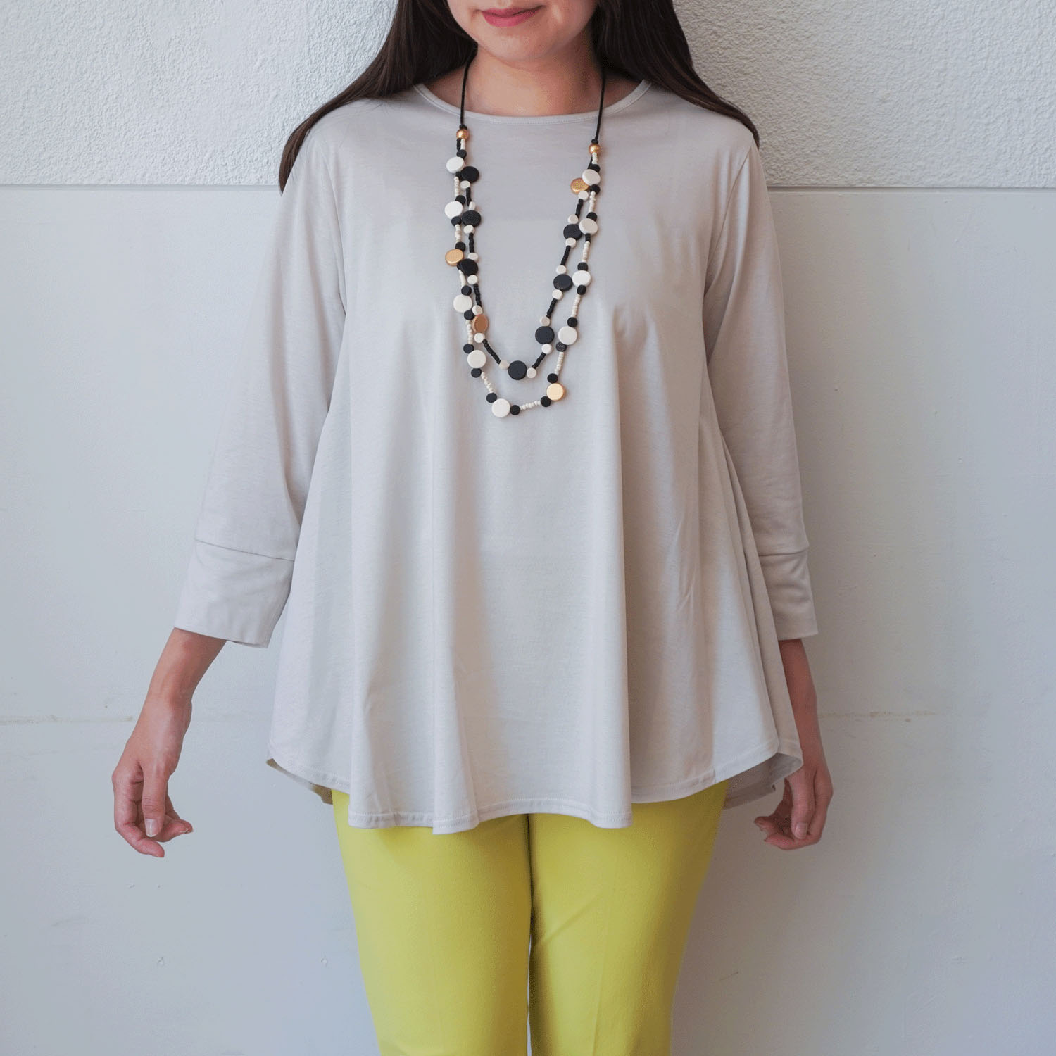 プリマシャインドレープ8分袖チュニック - 画像9