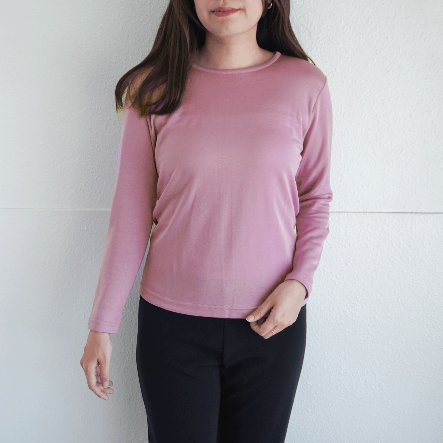 ジョワイユ裏綿丸首Tシャツ M・Lサイズ - 画像1