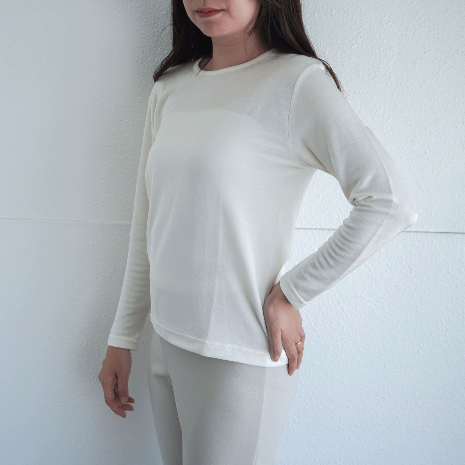 ジョワイユ裏綿丸首Tシャツ  LL - 画像3