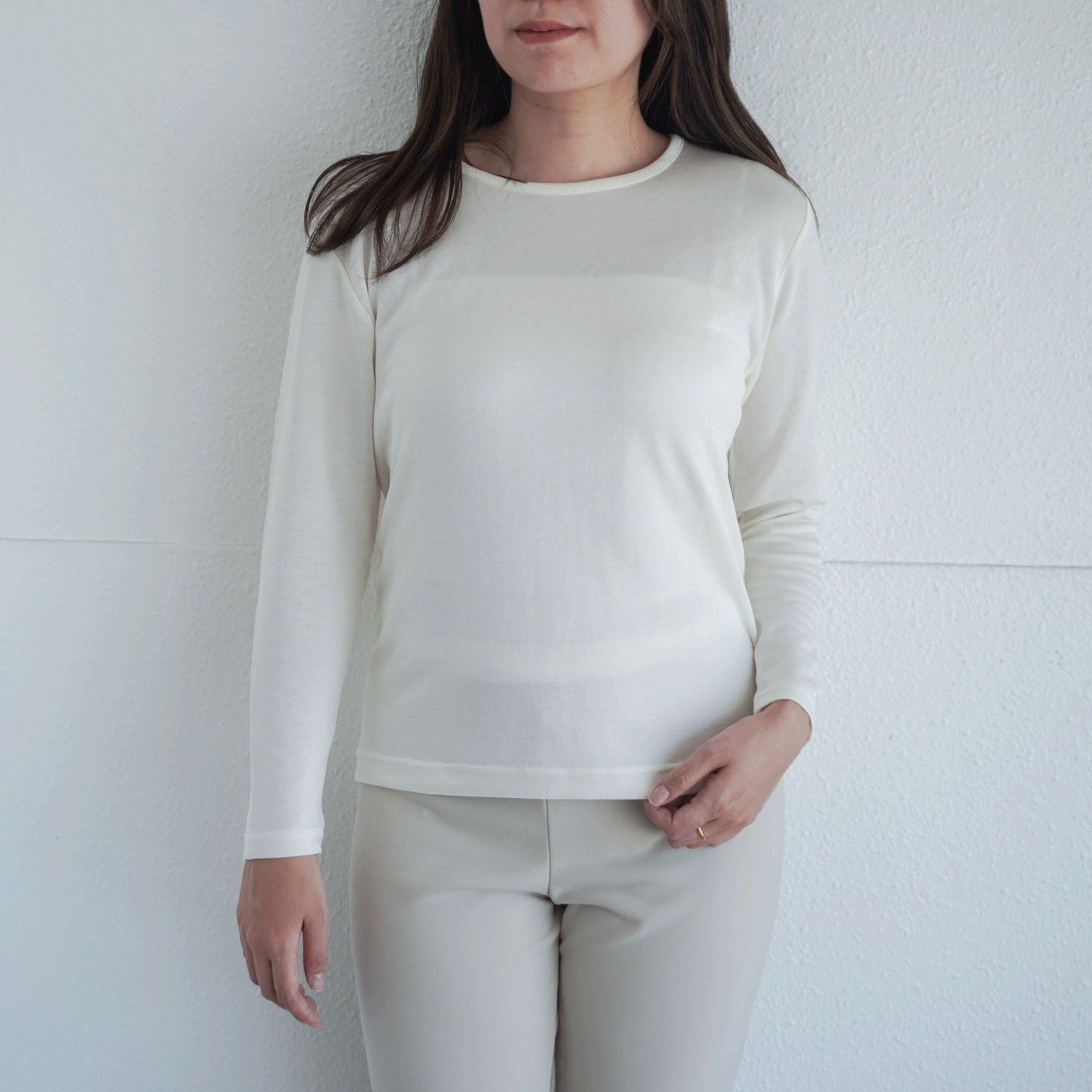 ジョワイユ裏綿丸首Tシャツ  LL - 画像1