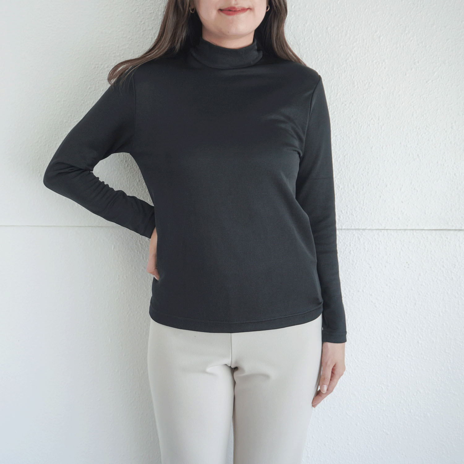 ジョワイユ 裏綿ハイネックTシャツ M・L - 画像1