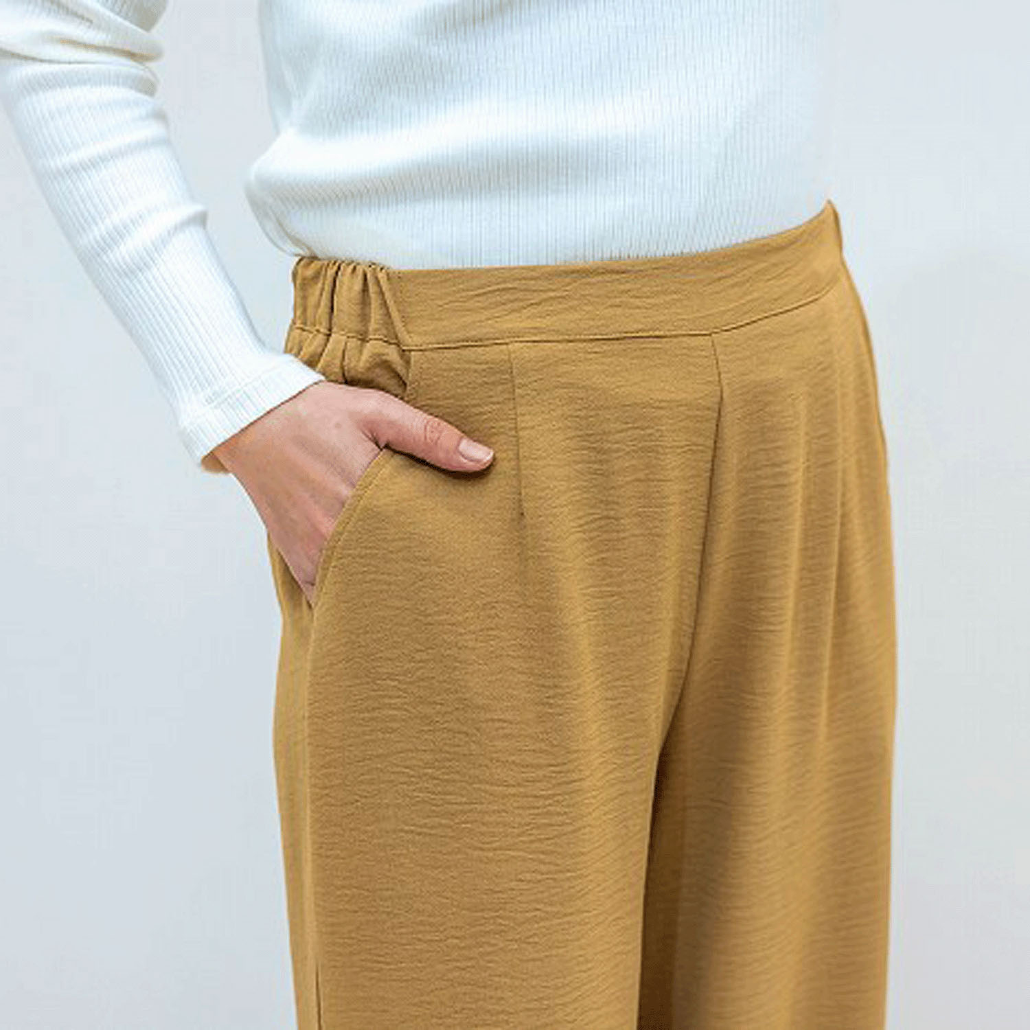 【新色追加】多機能素材セミワイドパンツ - 画像11