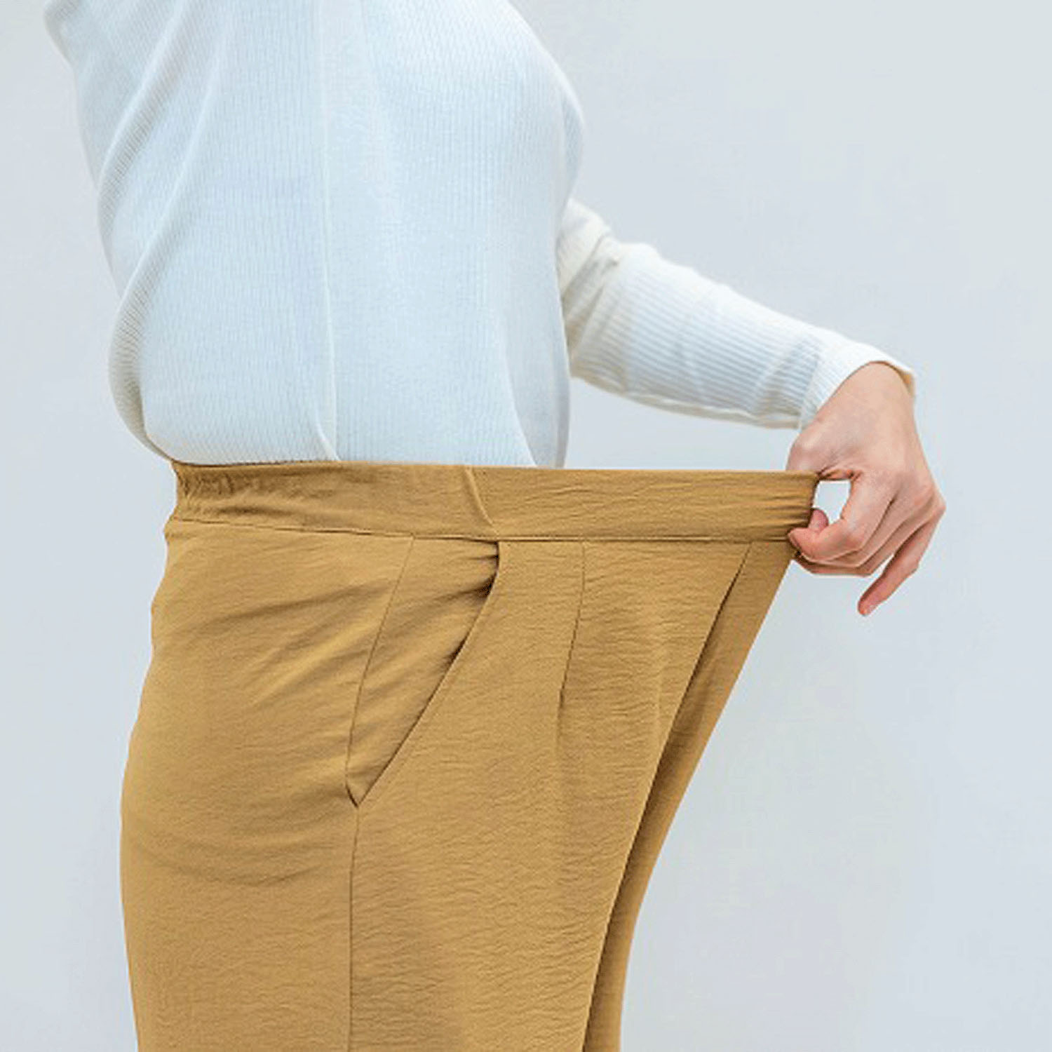 【新色追加】多機能素材セミワイドパンツ - 画像12