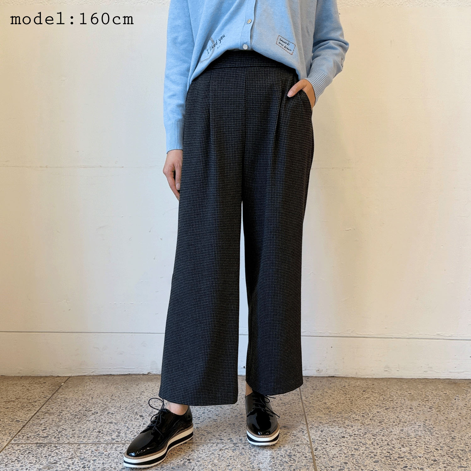 【25AW新色追加】TR両面微起毛 リッチワイドパンツ - 画像1