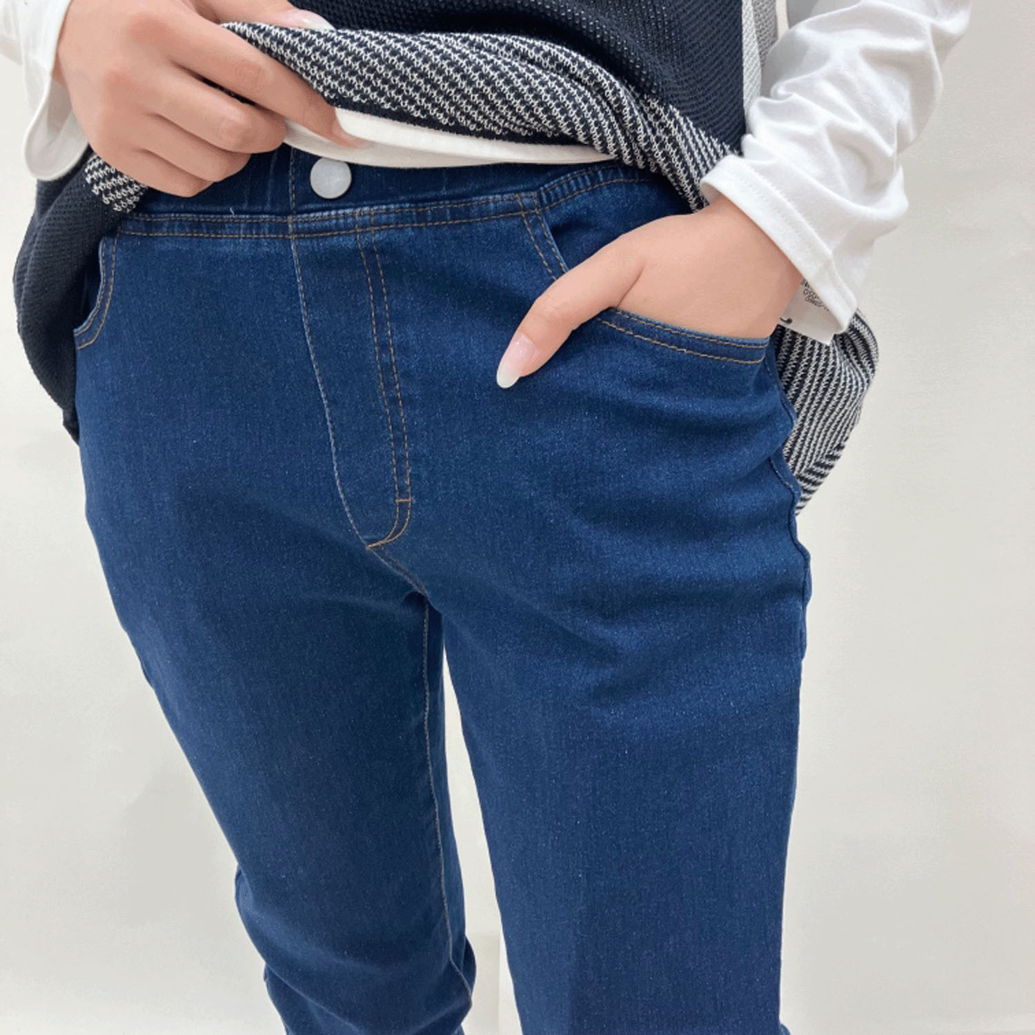 【お取り寄せ】New York Stars BOBSON ニットデニムスキニーパンツ - 画像3