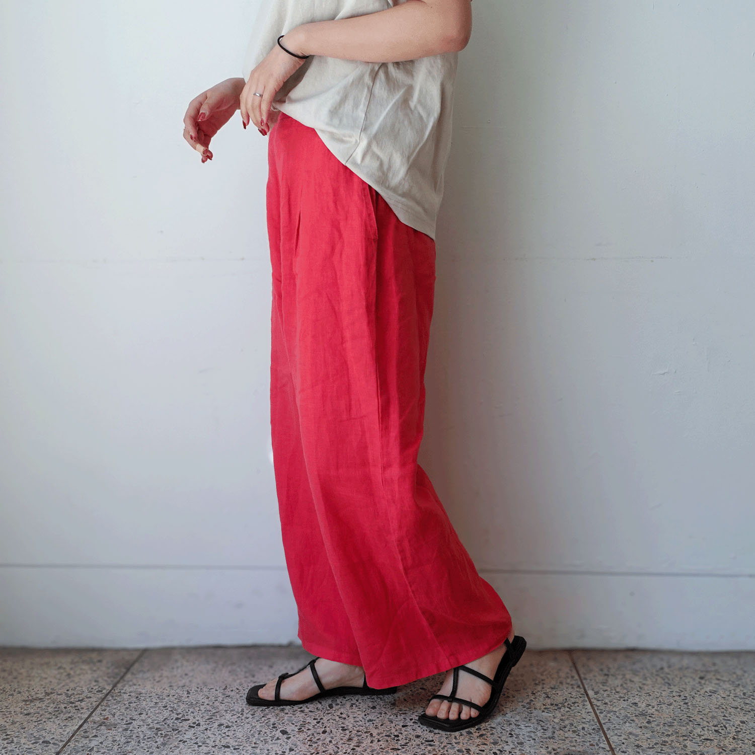 【Insta Live】JEUNE ET JOYEUX フレンチリネンワイドパンツ 65丈 - 画像20