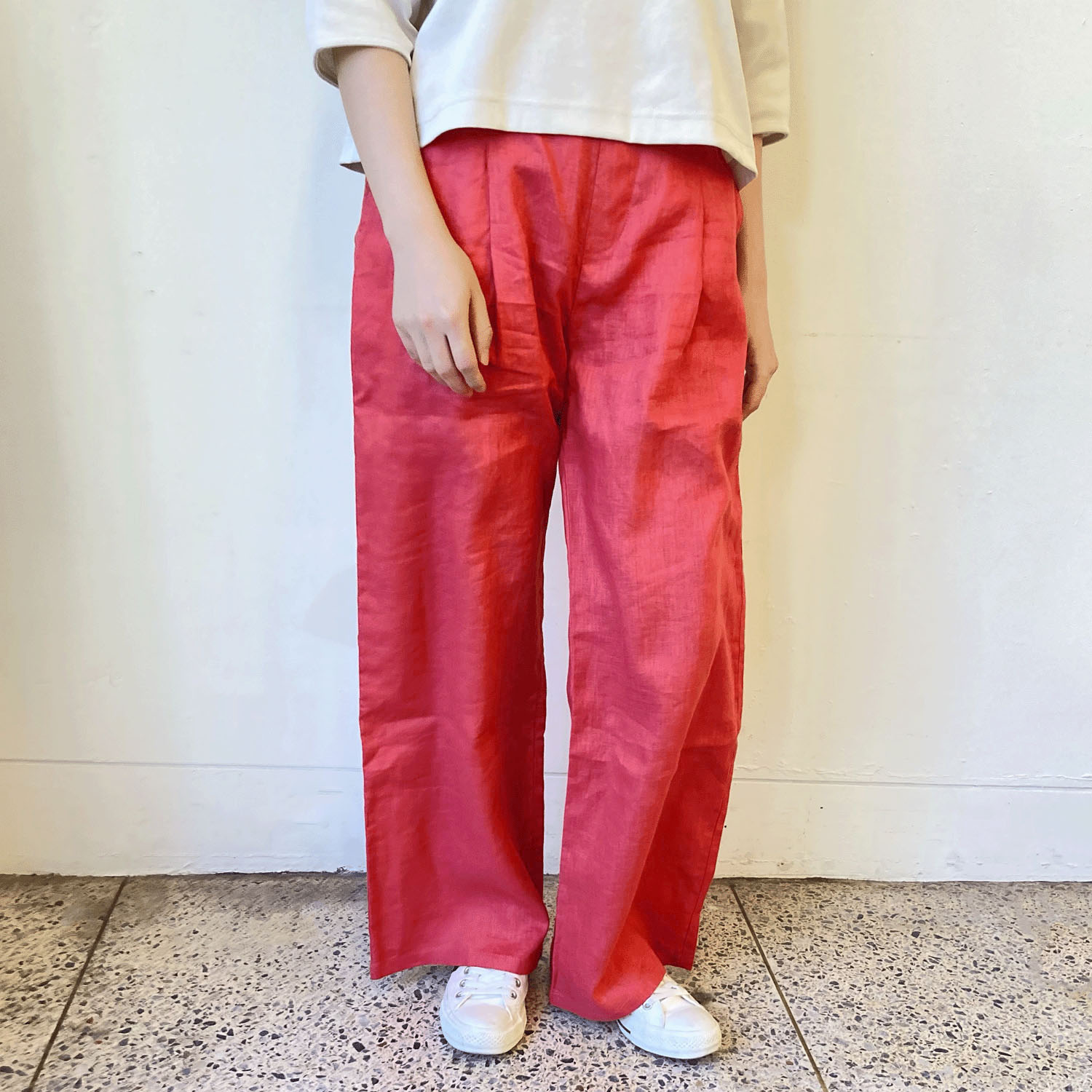 【Insta Live】JEUNE ET JOYEUX フレンチリネンワイドパンツ 73丈 - 画像7