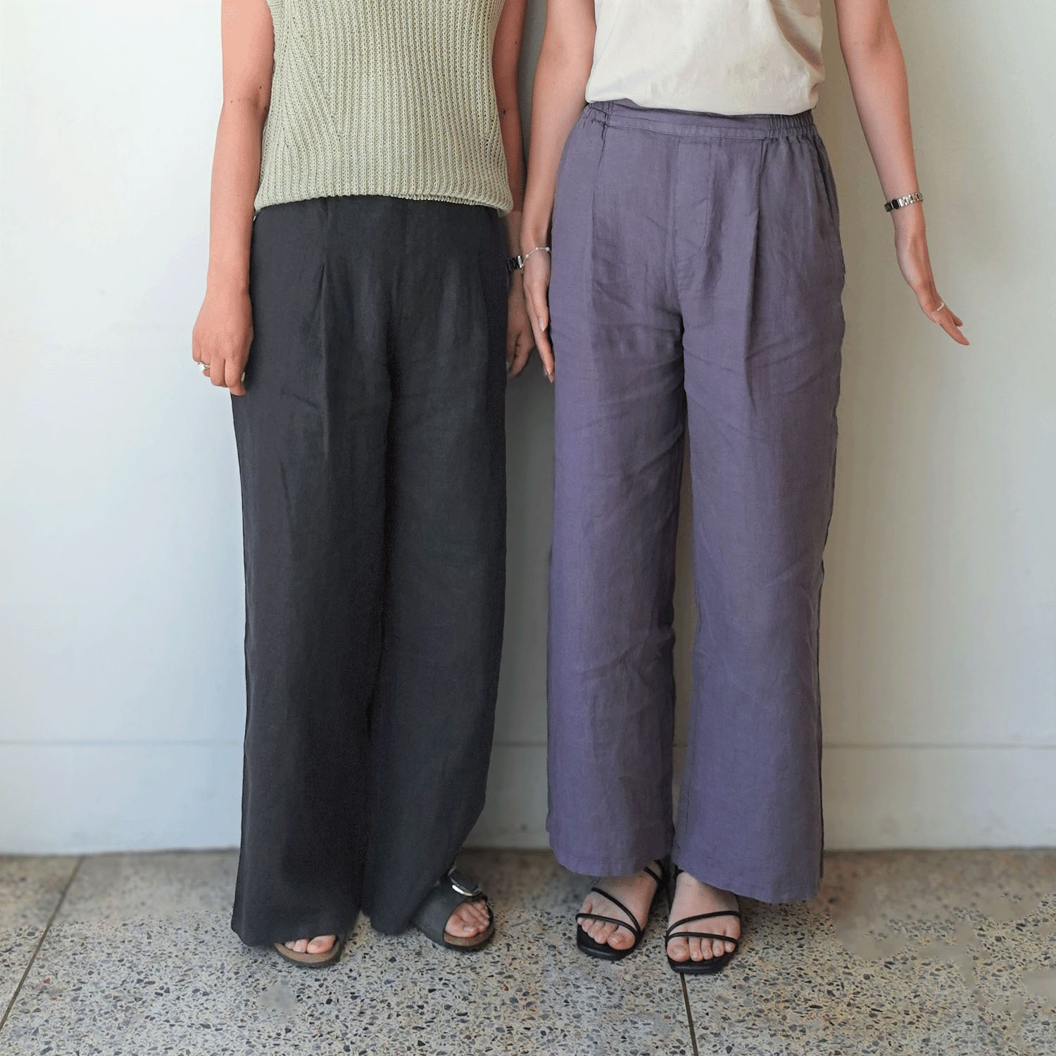 【Insta Live】JEUNE ET JOYEUX フレンチリネンワイドパンツ 73丈 - 画像1