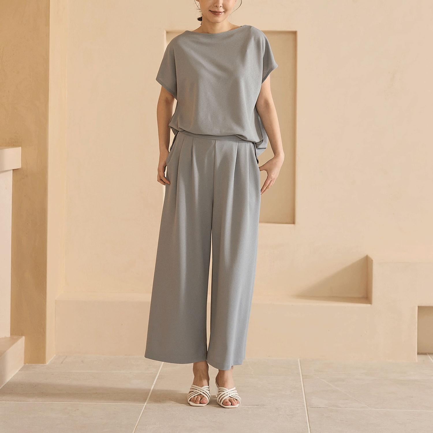 Reginetta 涼しやドライワッフル・チュニックT - 画像1