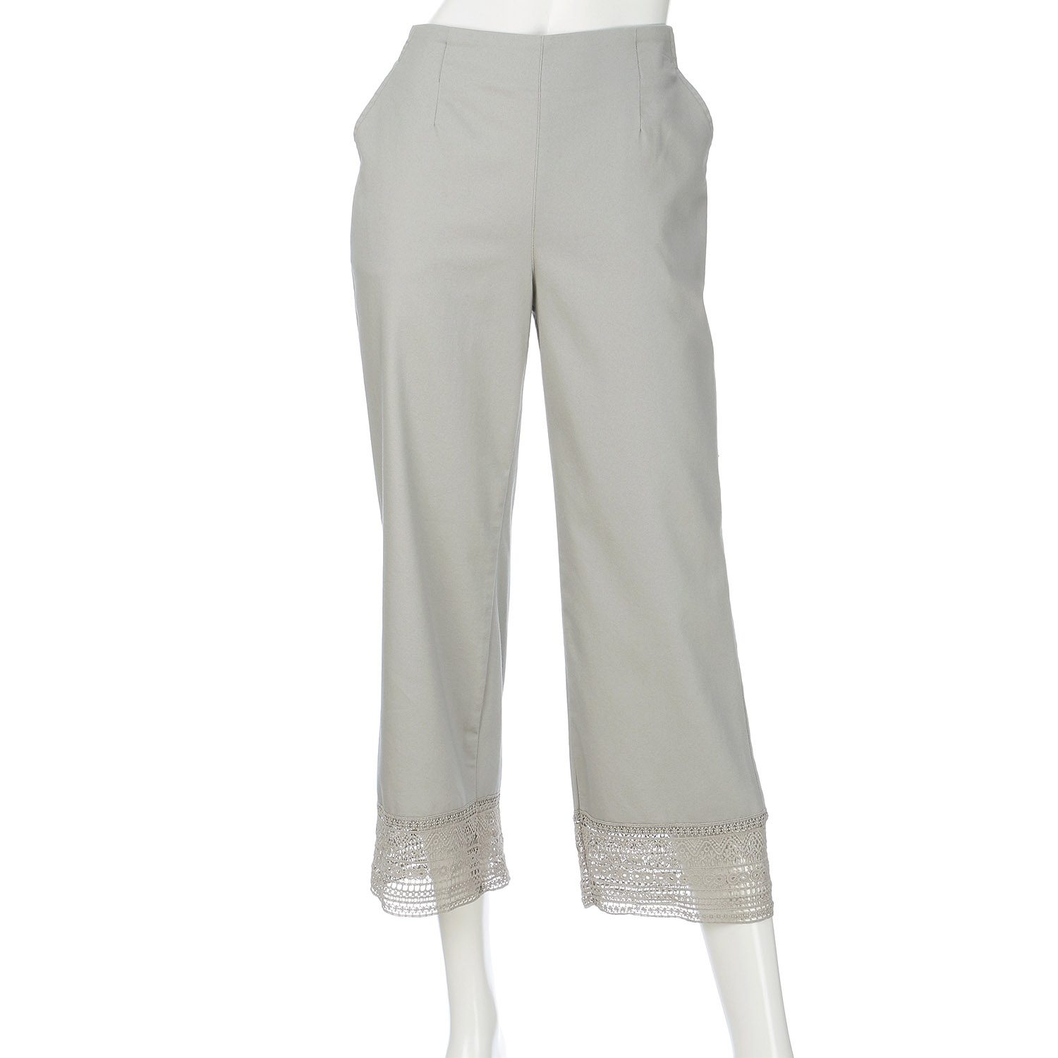 レースヘムワイドストレートパンツ - 画像6