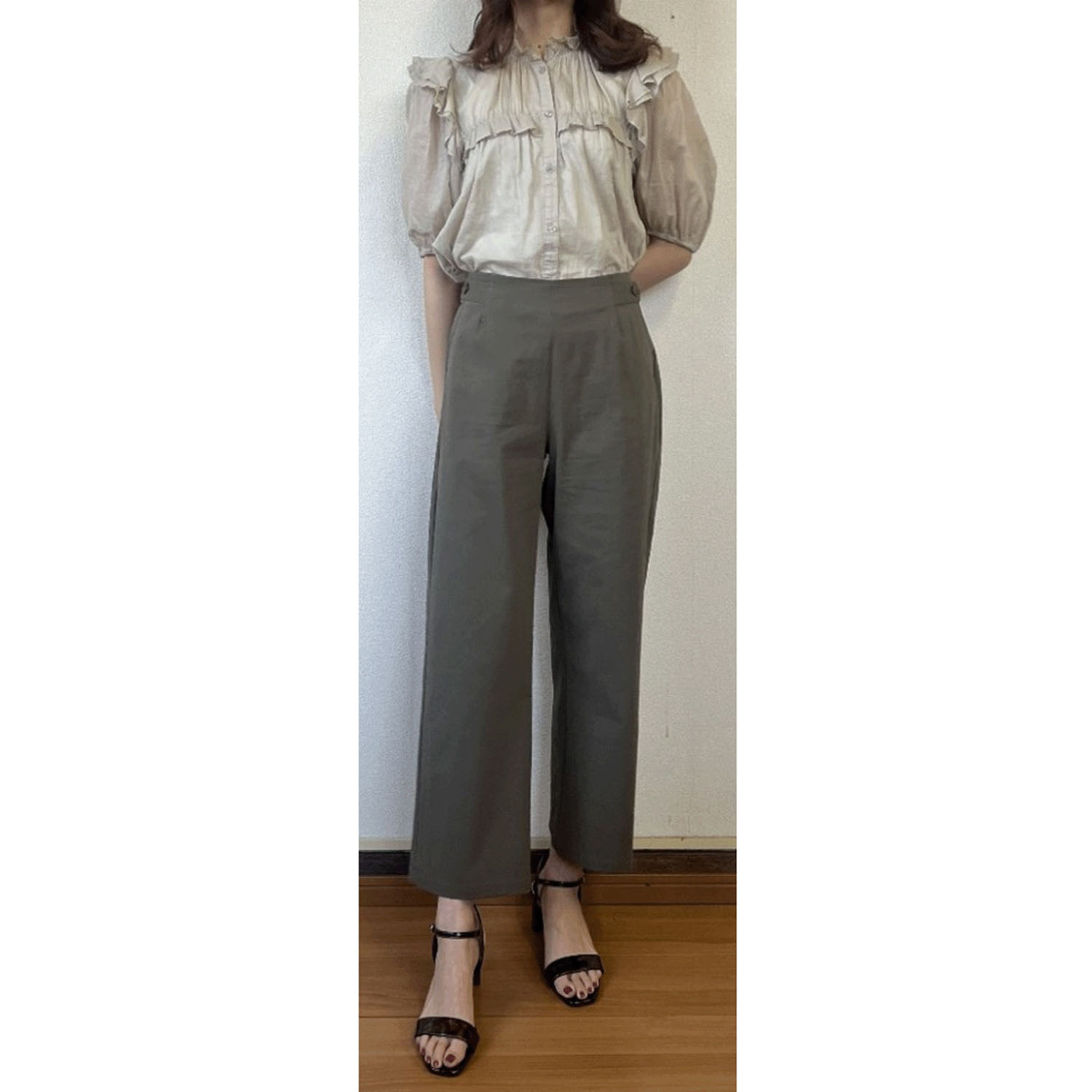 【新色追加】綿ストレッチセミワイドマルシェパンツ