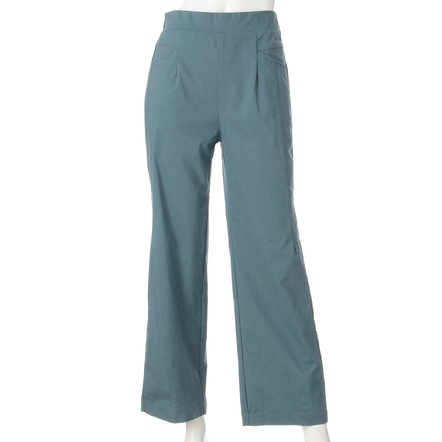 麻混ストレッチデザインワイドパンツ - 画像6