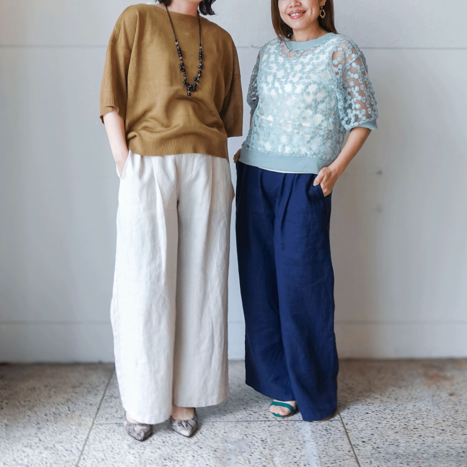 【InstaLive】JEUNE ET JOYEUX フレンチリネンワイドパンツ 65丈