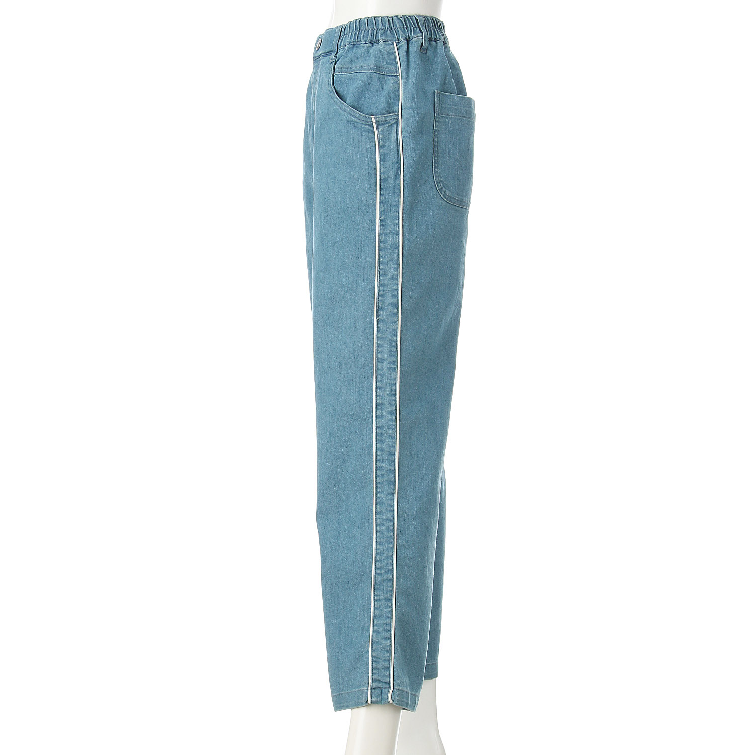 パイピングラインデニムパンツ - 画像5