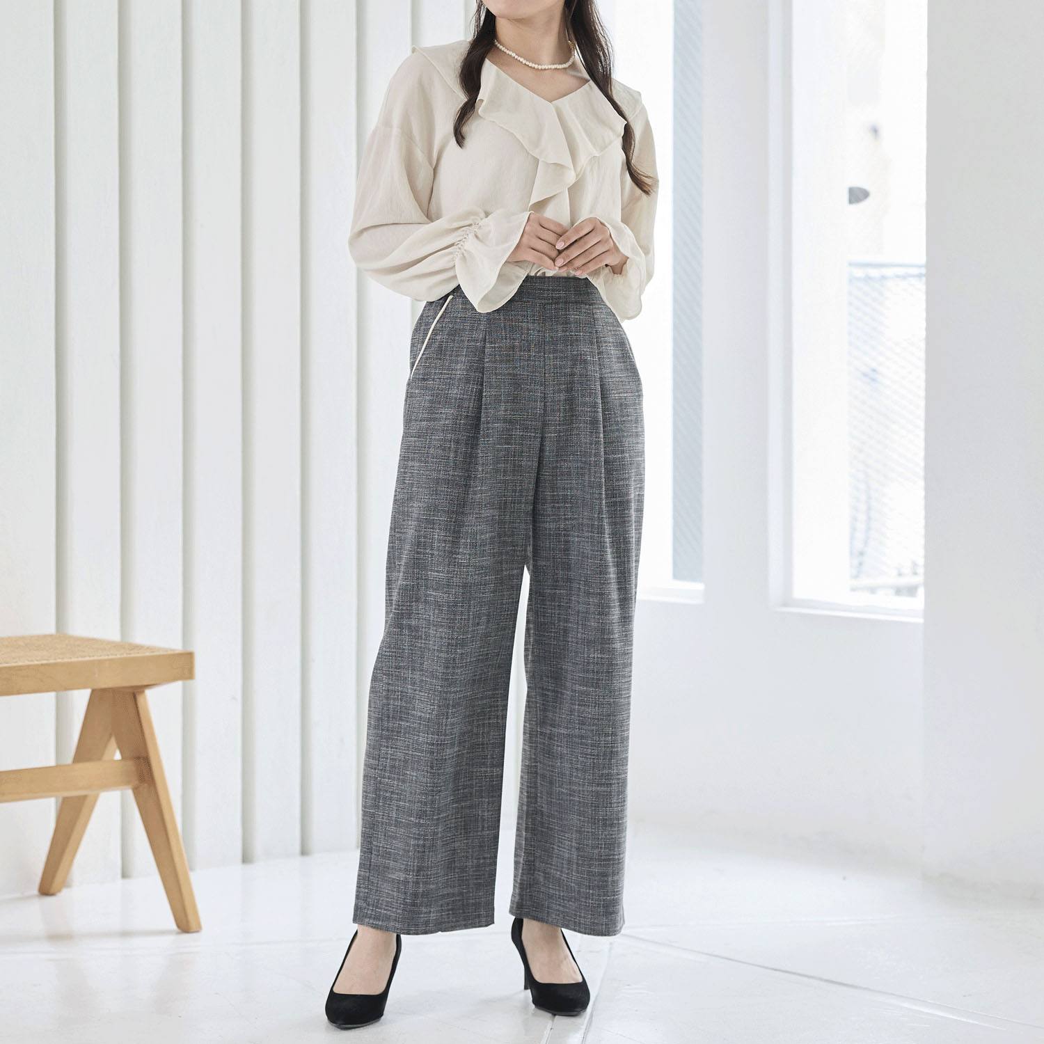 【Insta Live】reginetta TRスラブストレッチ・ポケットパイピングワイド - 画像6