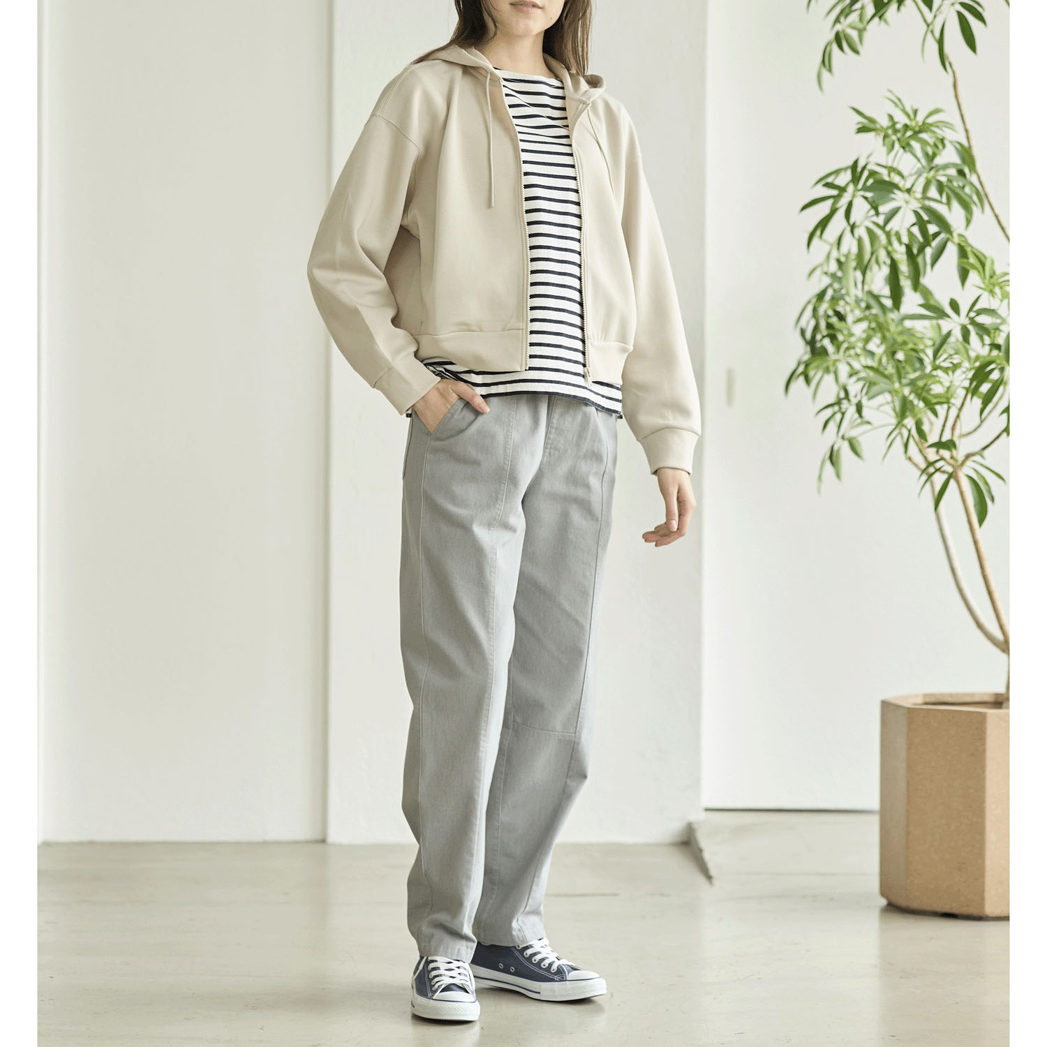 reginetta カラーデニムワイドテーパード - 画像1