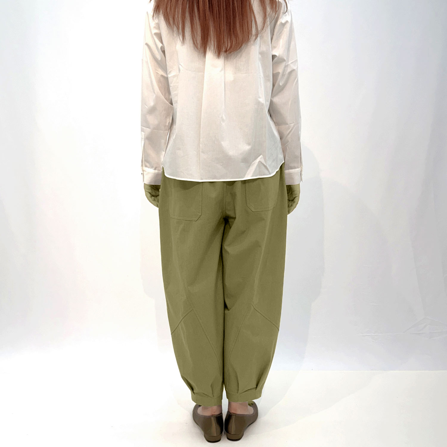 綿混クリンクルコクーンパンツ - 画像7