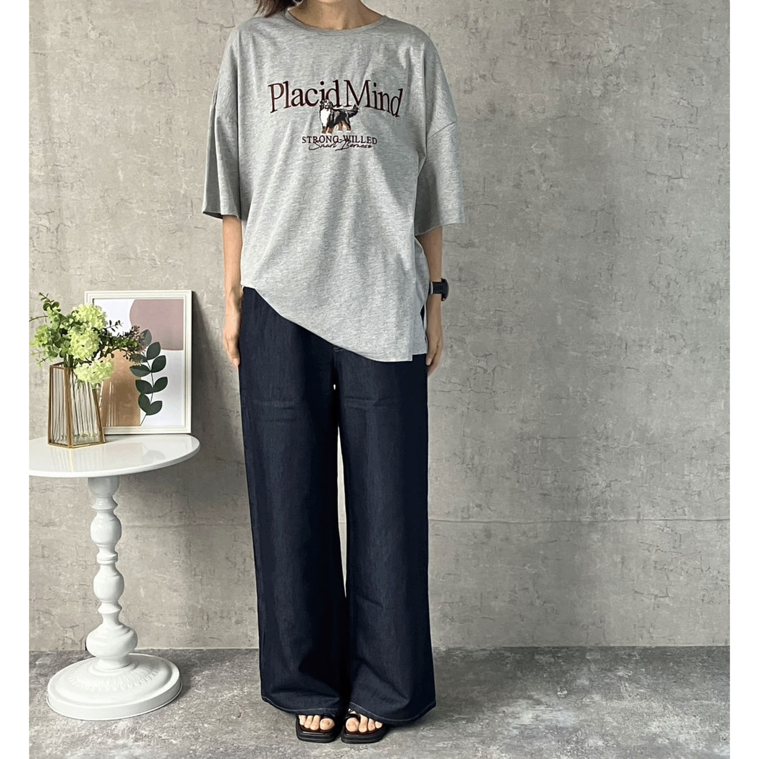 W HEART 柔らかガーゼデニムワイドパンツ - 画像21