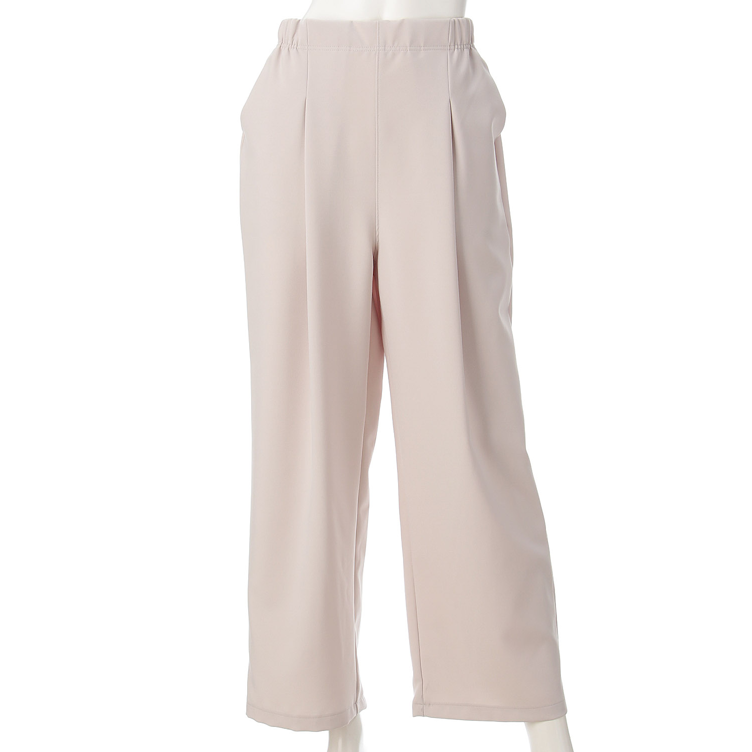 ソフトストレッチ タックワイドパンツ - 画像1