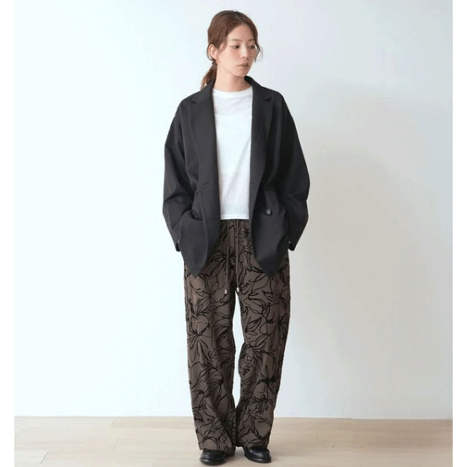 Nohea 花柄フロッキーワイドパンツ - 画像18