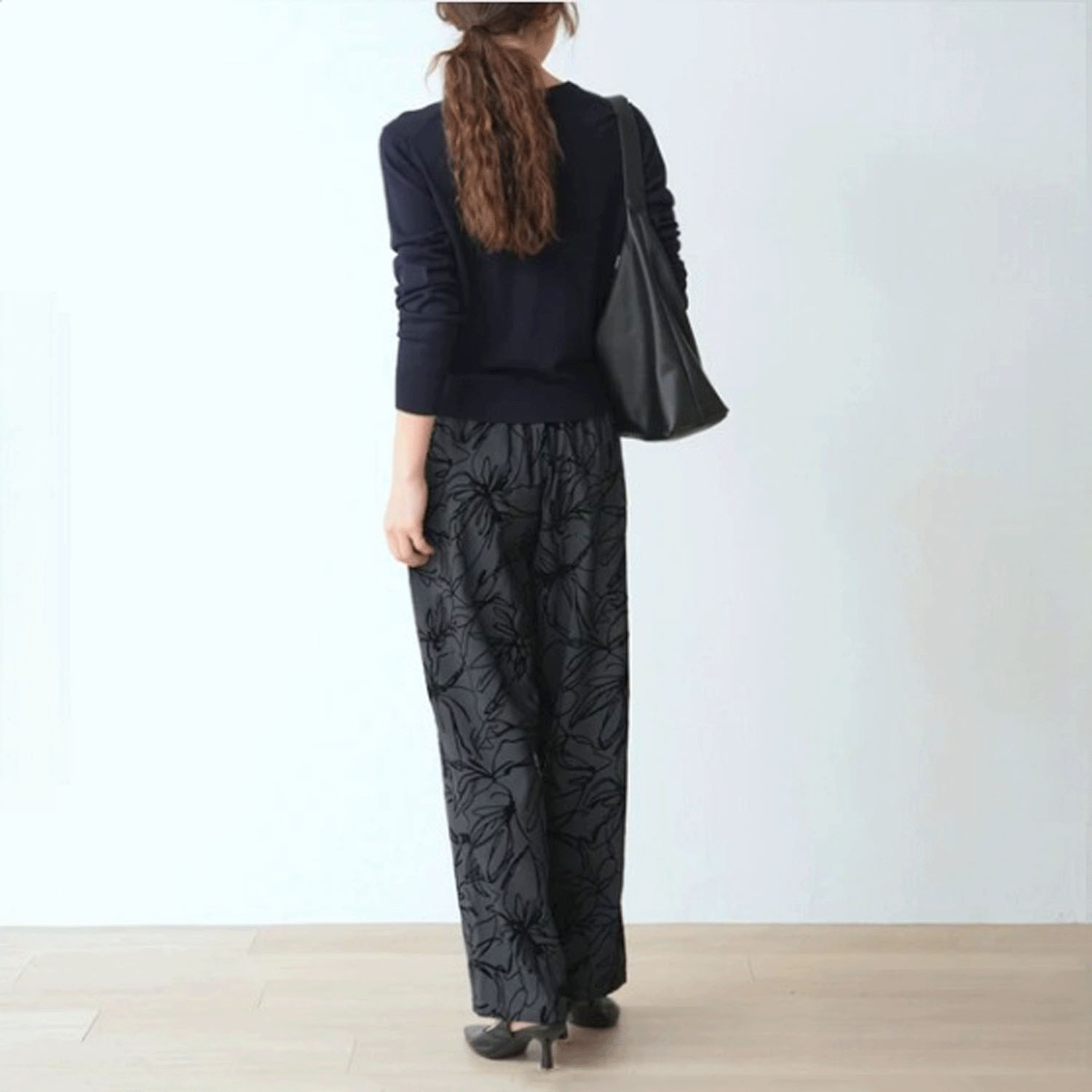 Nohea 花柄フロッキーワイドパンツ - 画像9