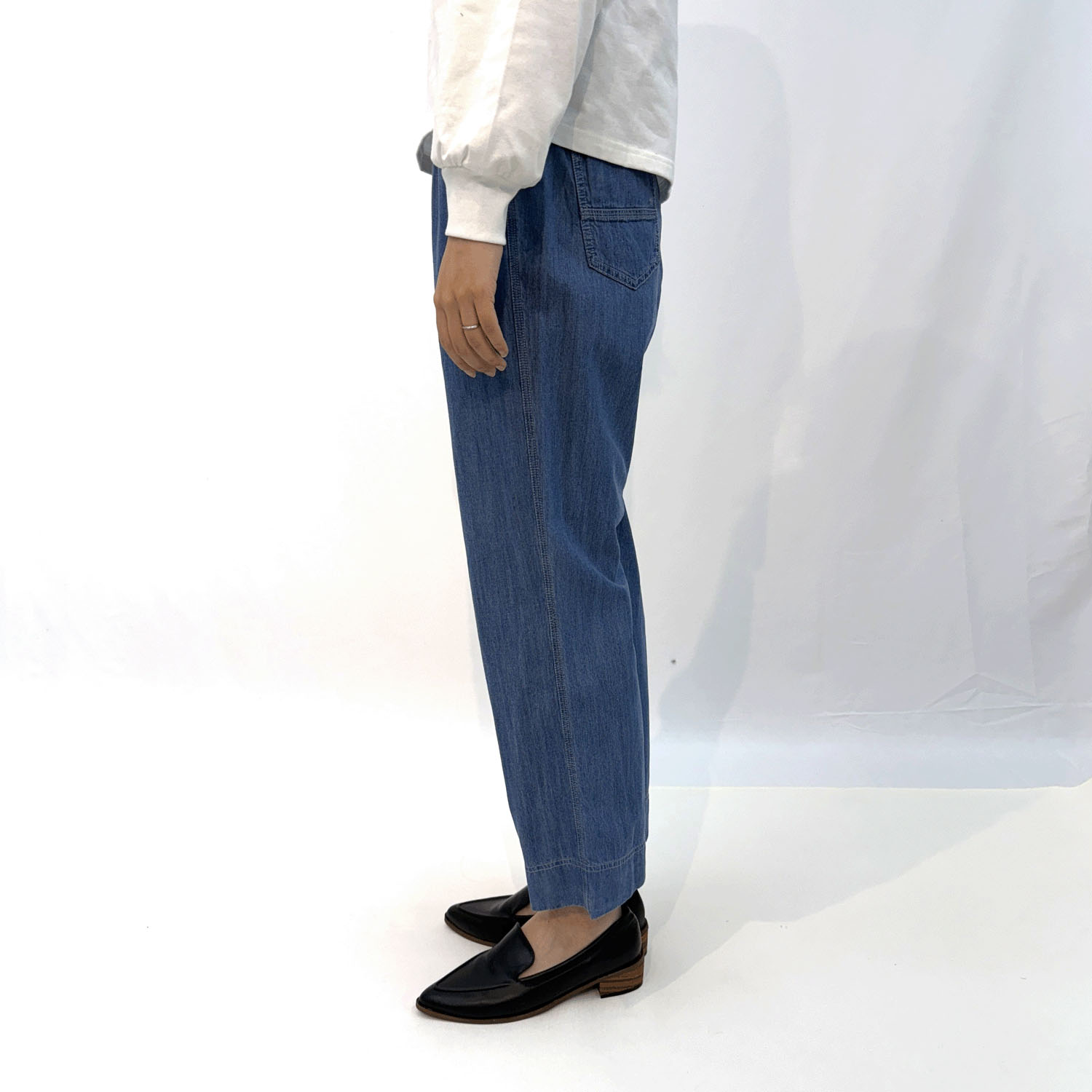 リヨセルデニム ワイドパンツ - 画像2