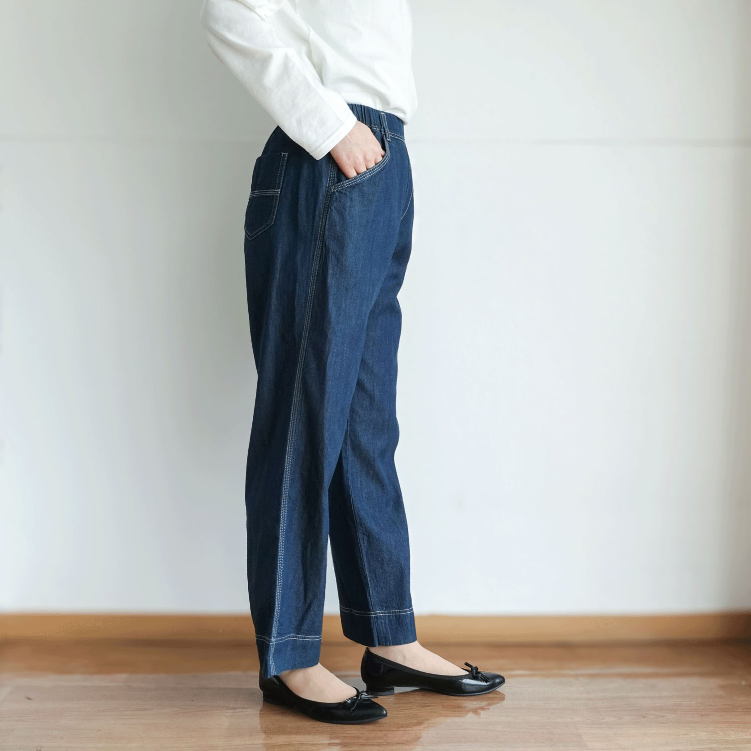 【Insta Live】リヨセルデニム ワイドパンツ - 画像2