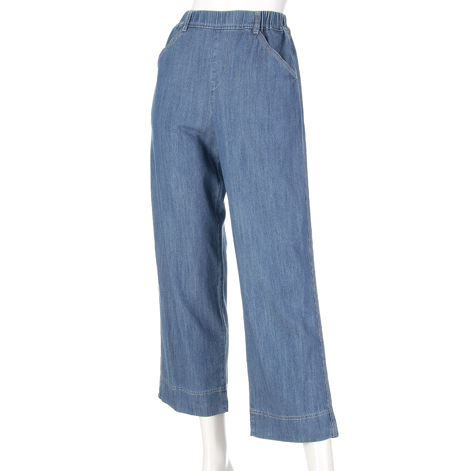 リヨセルデニム ワイドパンツ - 画像4