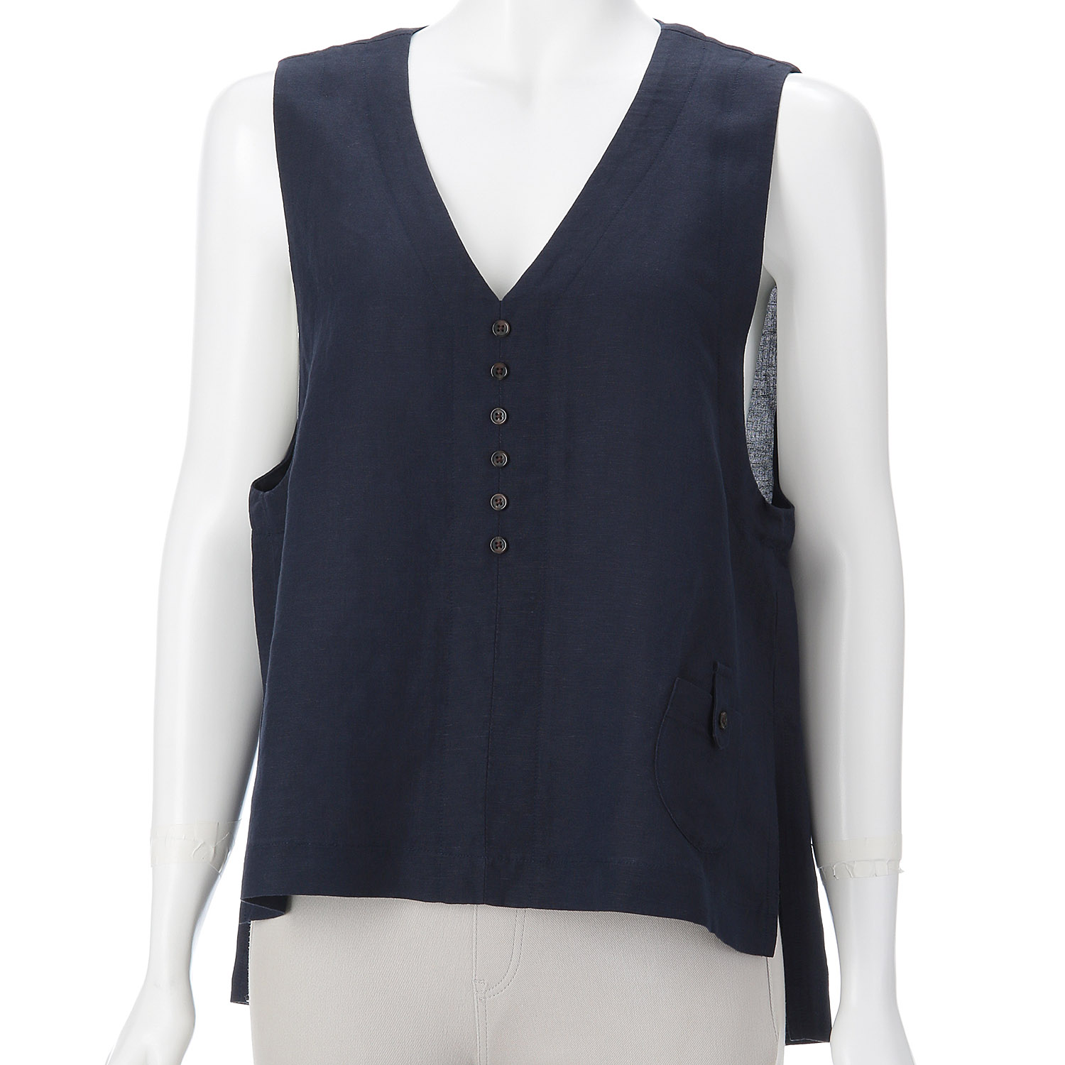 aiai 麻レーヨン シードポケットベスト - 画像16