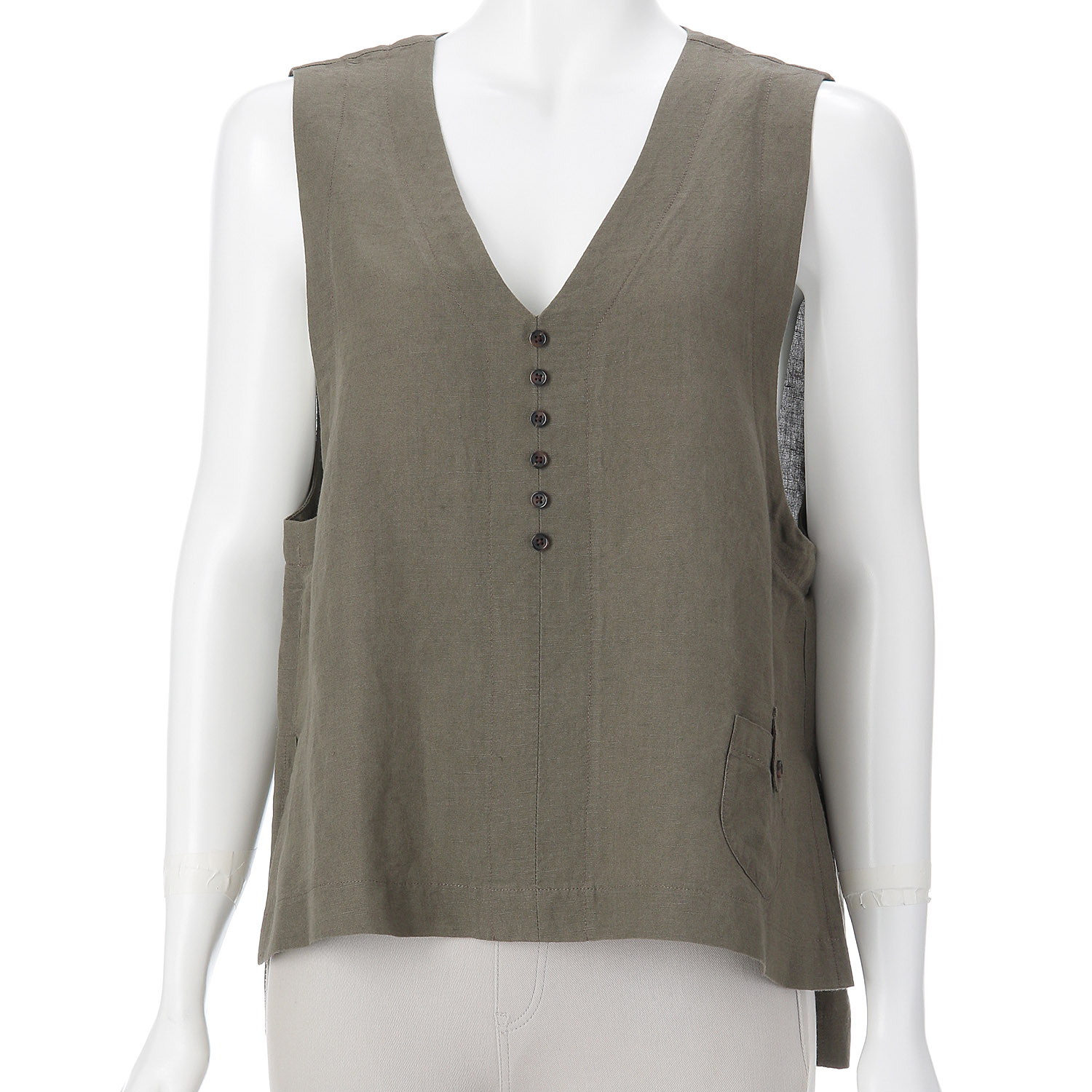 aiai 麻レーヨン シードポケットベスト - 画像10