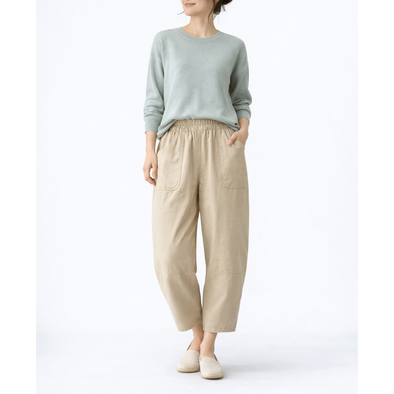 aiai T／Cスラブツイル シュッと！コクーンパンツ - 画像6