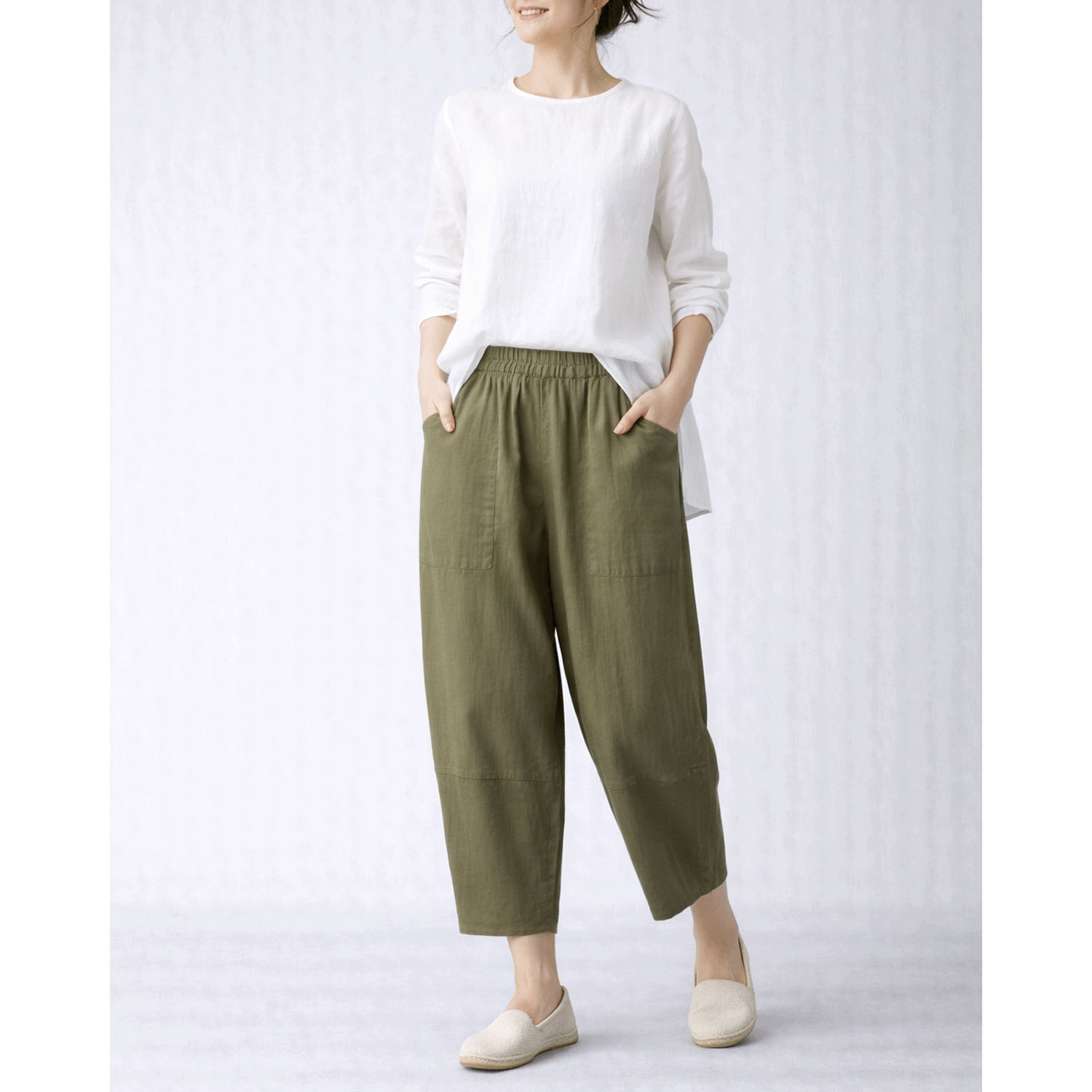 aiai T／Cスラブツイル シュッと！コクーンパンツ - 画像9