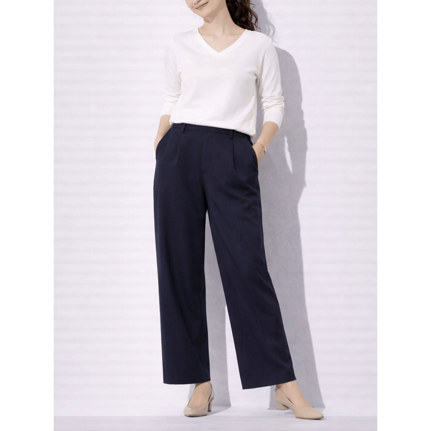 aiai 麻涼みストレッチ ラクキレイワイドパンツ - 画像11