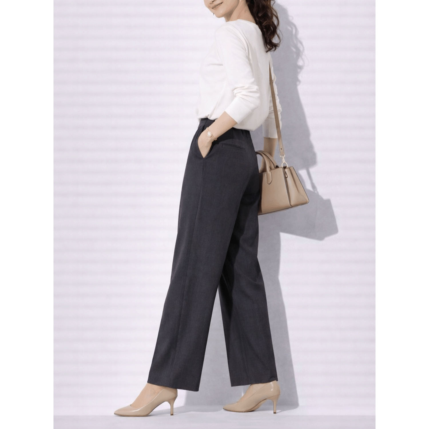 【InstaLive】aiai 麻涼みストレッチ ラクキレイワイドパンツ - 画像3