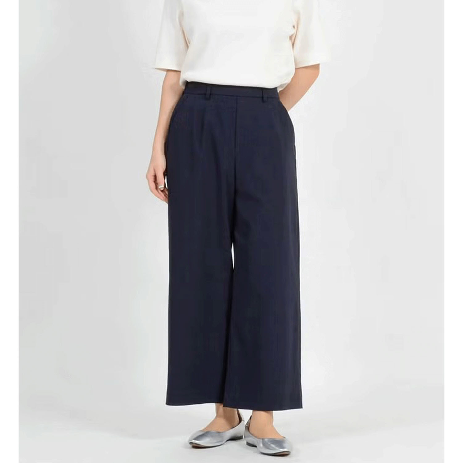 aiai 麻涼みストレッチ ラクキレイワイドパンツ - 画像10