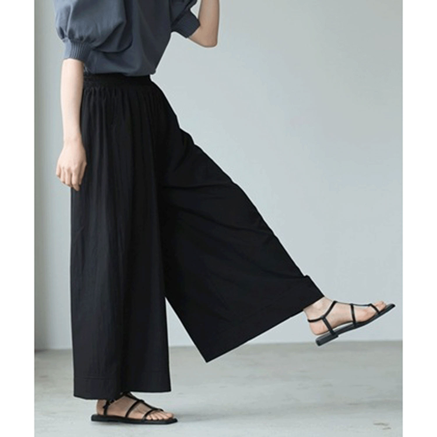 ナチュラルワッシャーガウチョパンツ - 画像3