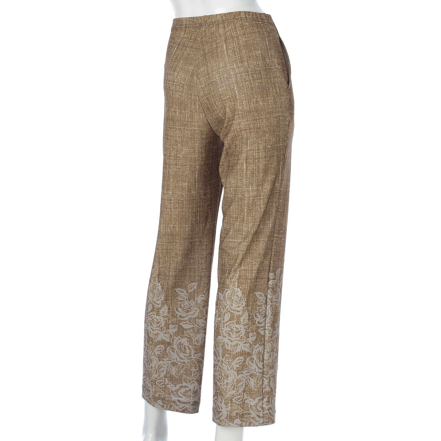 メッシュハイテンション 京プリントデニム花柄パンツ - 画像4