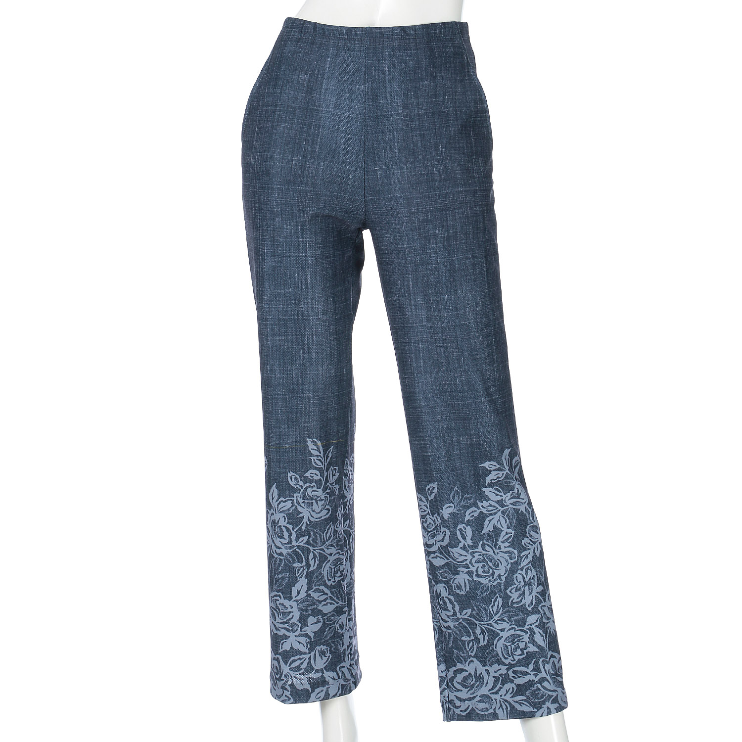 メッシュハイテンション 京プリントデニム花柄パンツ - 画像6