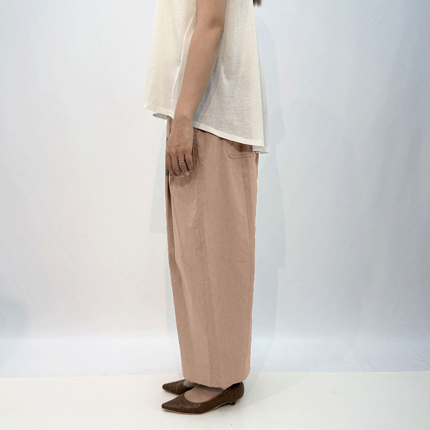 コットンリネンコクーンパンツ - 画像3