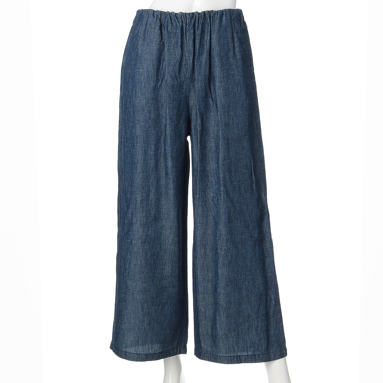 aiai リヨセル／麻／レーヨンデニム ワイドパンツ - 画像3