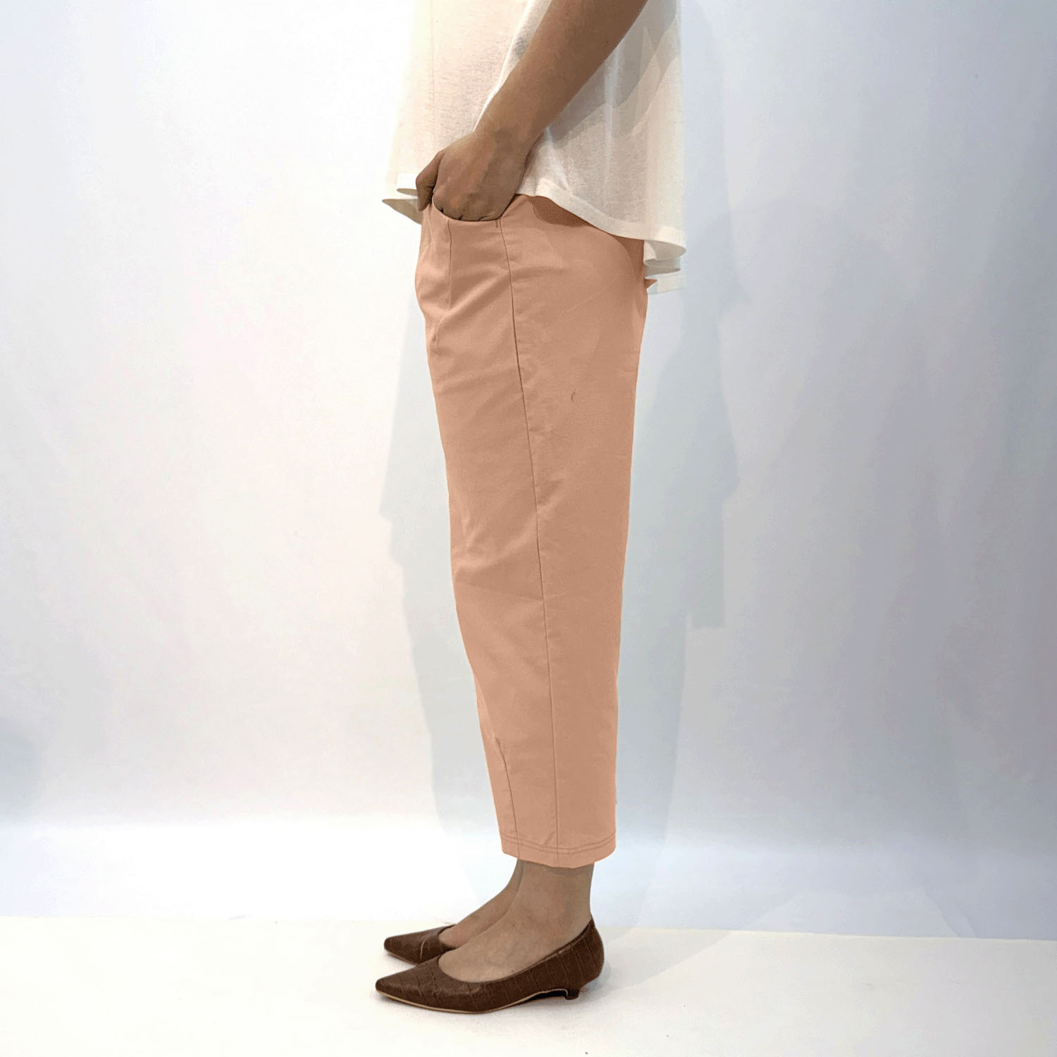 綿混ストレッチコクーンパンツ - 画像8