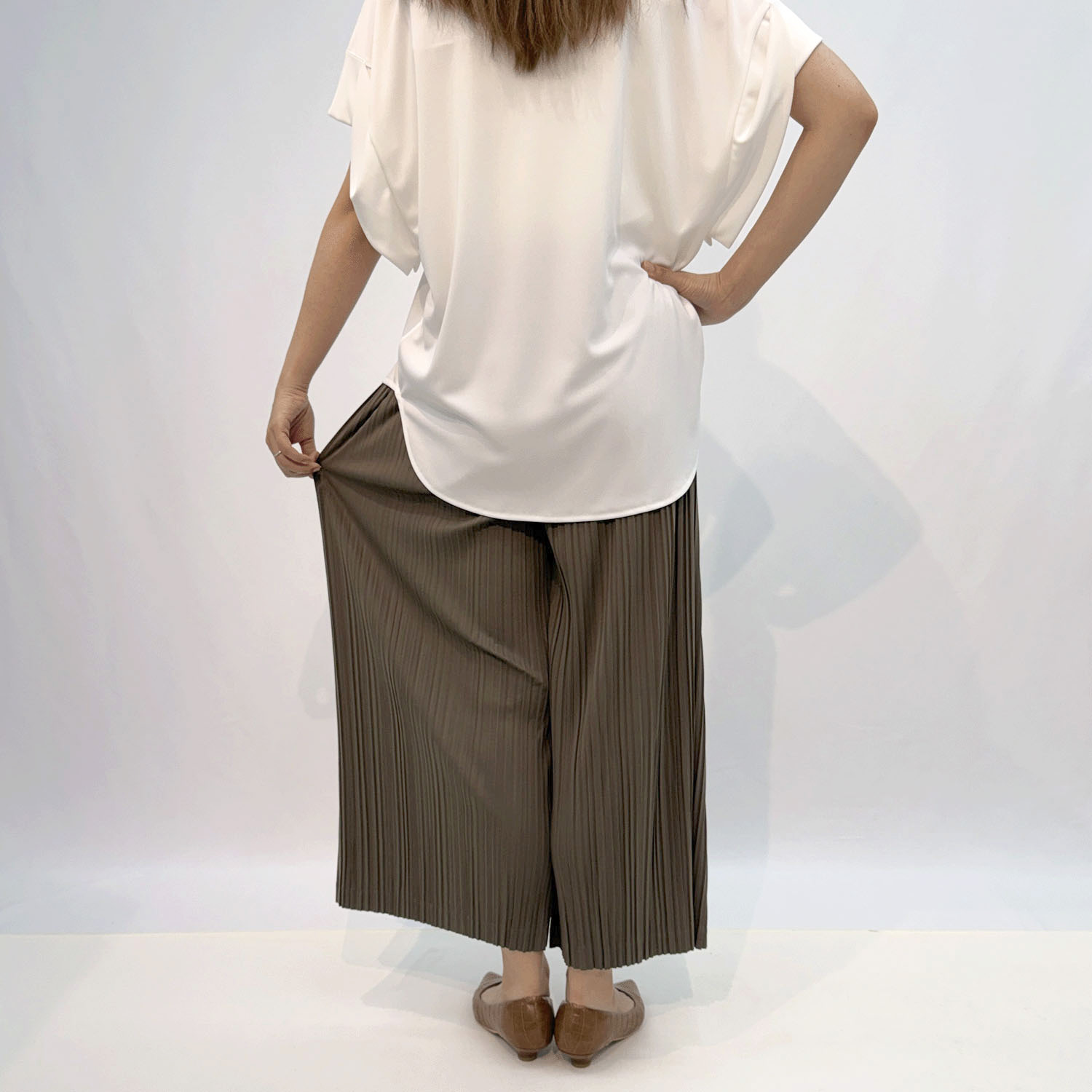 プリーツセミワイドパンツ - 画像8